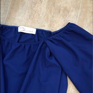 Royal Blue off the shoulder